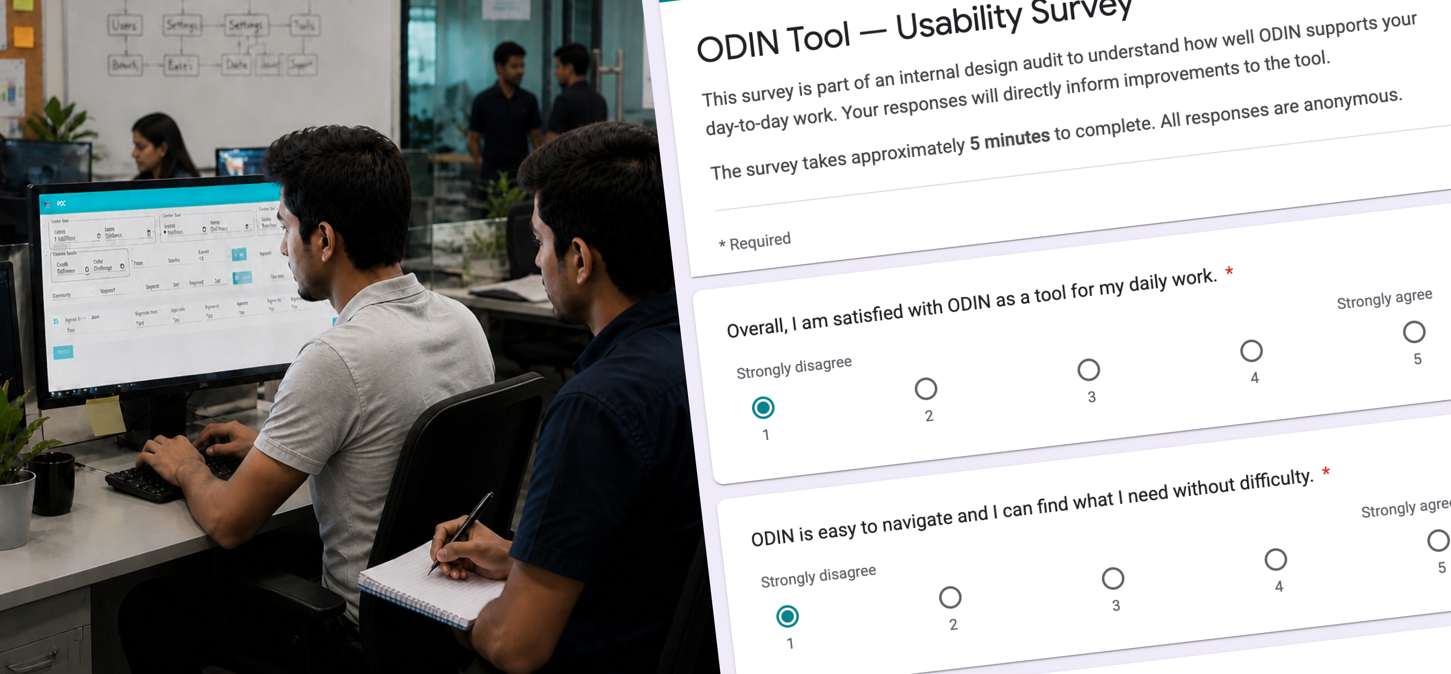 Interview session or observation during ODIN research